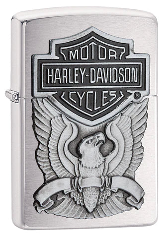 Ein weiteres wunderbares Emblem Zippo Harley-Davidson mit einem grossen Adler, der seine Flügel schützend ausbreitet.