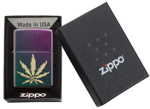 Zippo Cannabis Iridescent Leaf