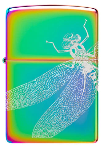Einfach genial, eine wunderbare Libelle auf einem Multicolor 360° Photo Image Zippo Feuerzeug. Ein wunderbares und mehrfarbiges Zippo Dragonfly.