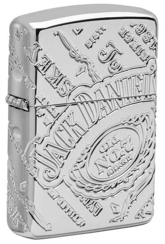 Zippo Benzinfeuerzeug mit Jack Daniel’s Logo und stilvollem Design für Sammler und Whiskey-Fans