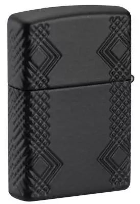 Zippo Feuerzeug Black Matte – Rückseite mit Muster