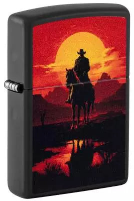 Zippo Feuerzeug Cowboy Design geschlossen