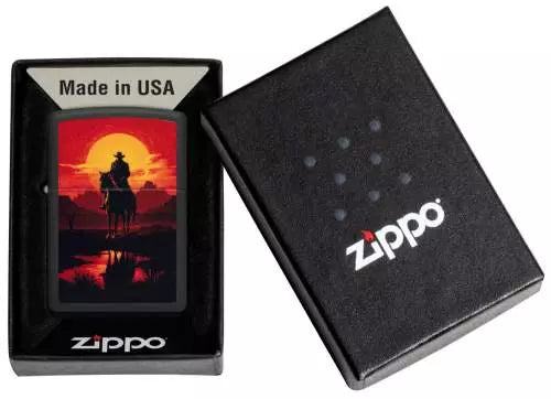 Zippo Feuerzeug Cowboy Design in Geschenkbox