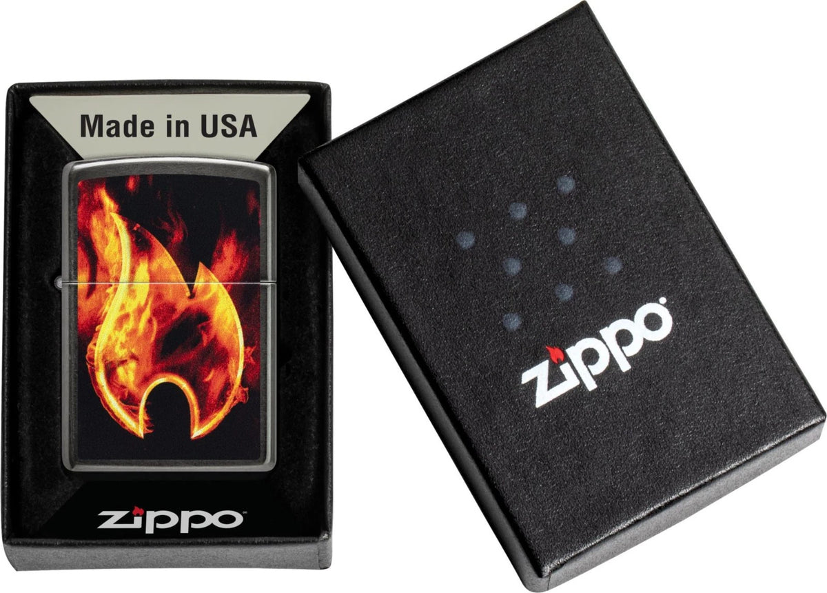 Zippo Feuerzeug Flame Design in Geschenkbox