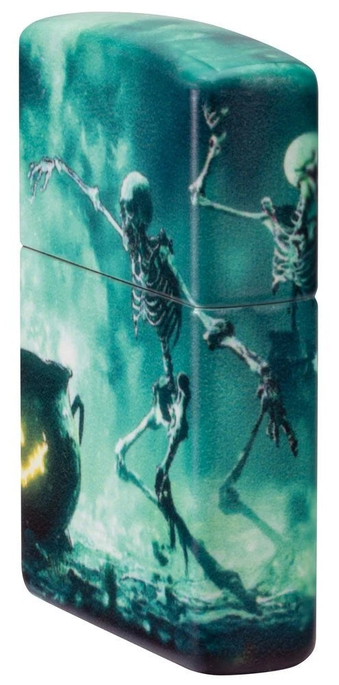 Weitere Seitenansicht des tanzenden Skeletts