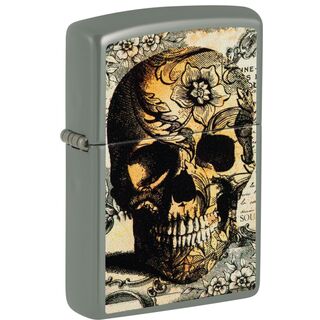 Ein schönes Zippo Totenkopf auf der Basis eines Sage Models. Eine wunderbar detaillierte Abbildung.