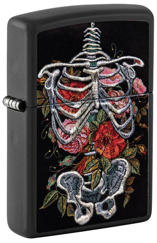 Das Skelett wurde auf diesem tollen Black Matte Zippo Feuerzeug mit einem Texture Print veredelt. Somit lässt es sich wunderbar mit den Fingern fühlen.