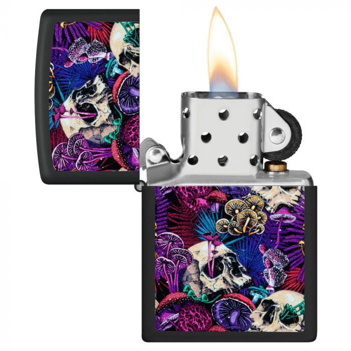 Zippo Totenkopf und Pilze