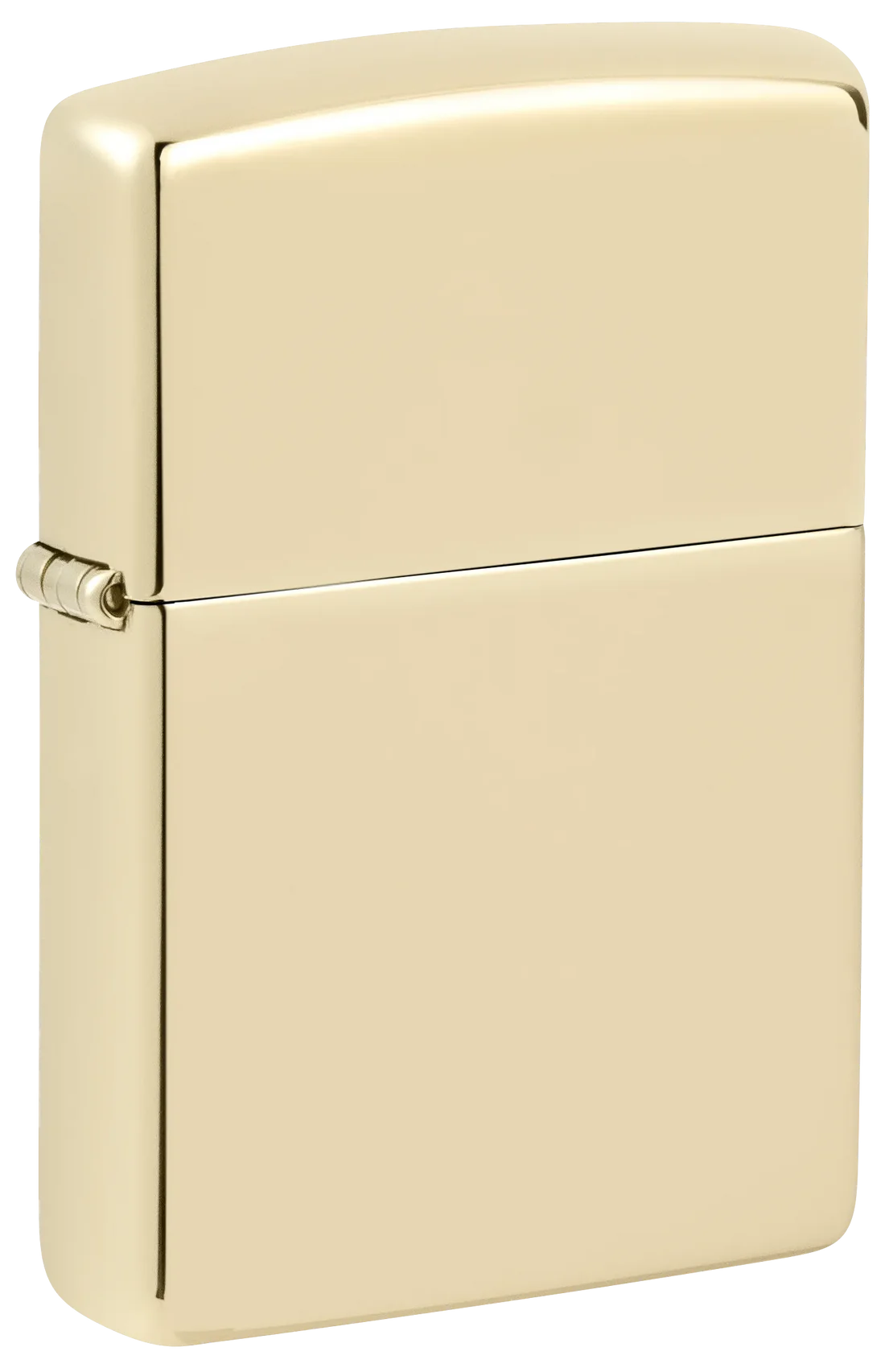 Seitliche Ansicht des Zippo Benzinfeuerzeugs Champagne aus der Base Collection mit glänzendem Finish 