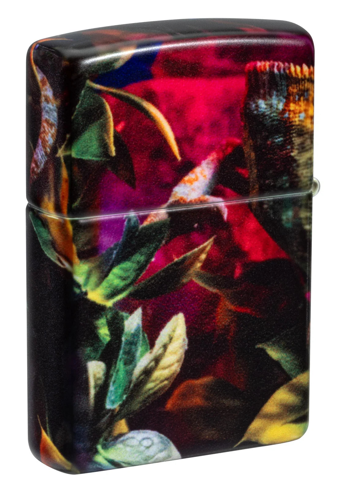 Zippo mit tropischem Blattwerk und Farbverlauf, Rückseite im 540° DesignZippo mit tropischem Blattwerk und Farbverlauf, Rückseite im 540° Design