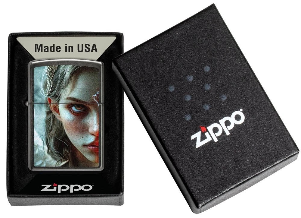Geschenkverpackung mit Engel-und-Teufel-Zippo
