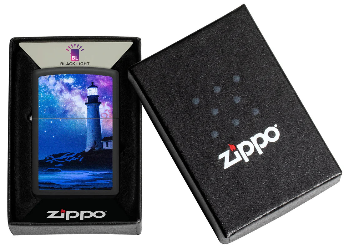 Zippo Feuerzeug Leuchtturm Black Light