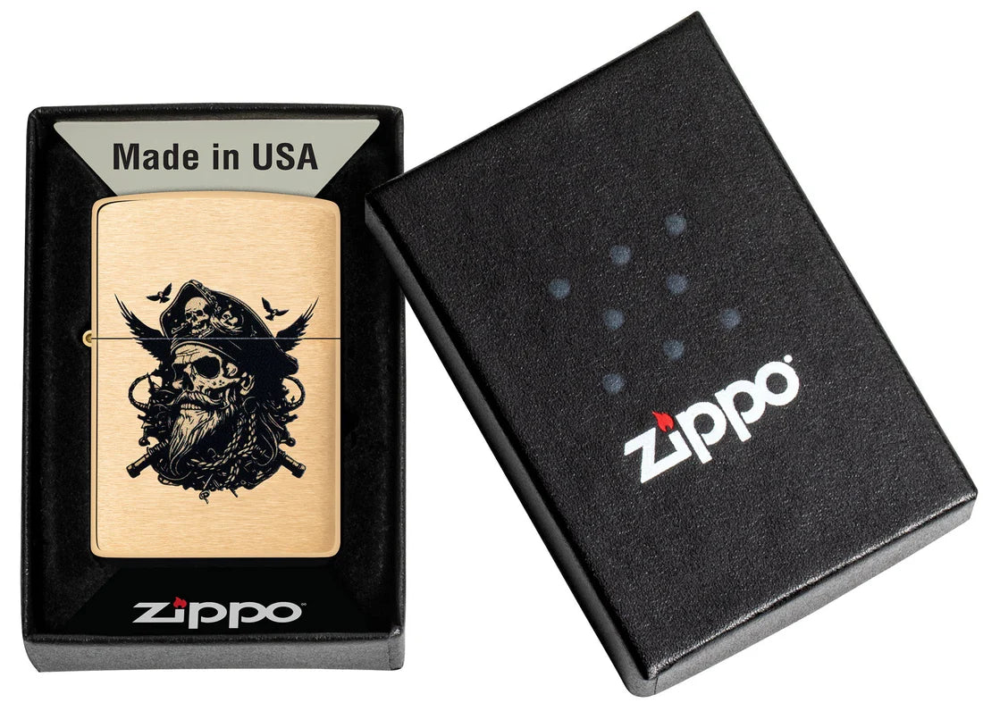 Zippo Feuerzeug Piraten Totenkopf in Original Geschenkbox