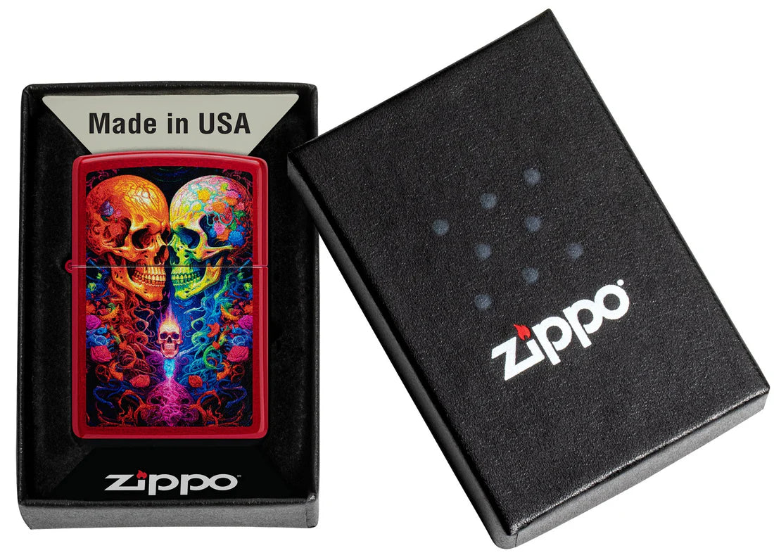 Zippo Totenkopf Motiv in Geschenkverpackung