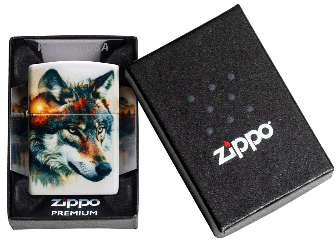 Zippo Wolf Feuerzeug in Premium Geschenkbox