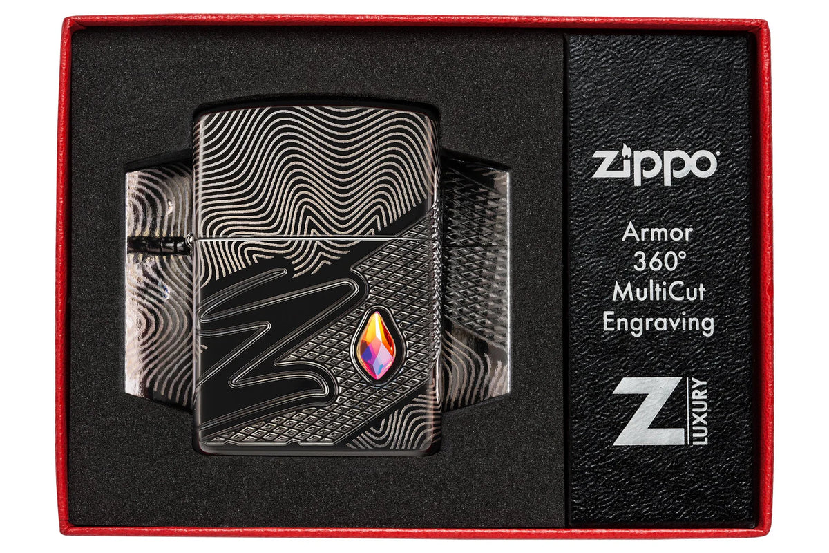 Zippo Z-Luxury in Luxury-Geschenkverpackung mit schwarzem Inlay
