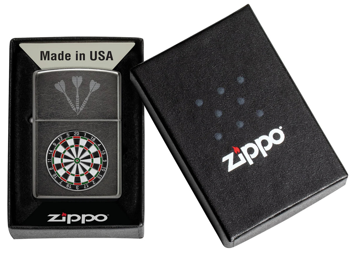 Zippo Feuerzeug Dart Scheibe Emblem in Geschenkverpackung One Box