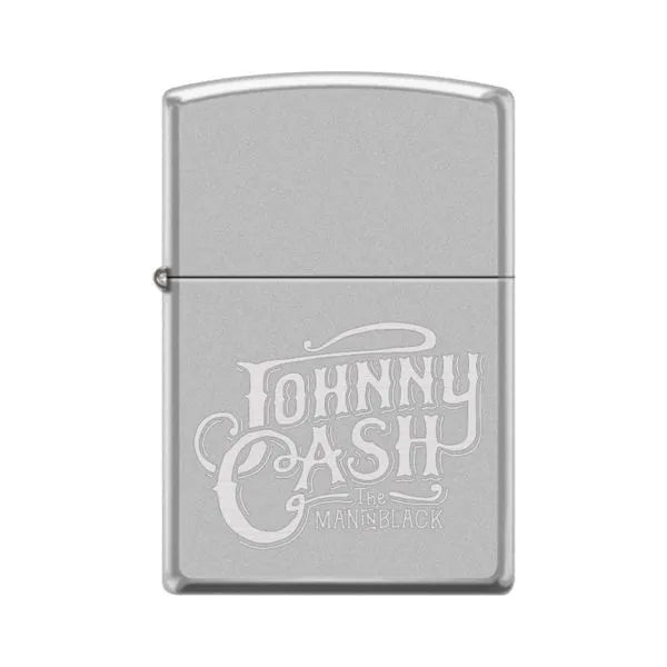 Zippo Feuerzeug Johnny Cash – Man in Black im Chrome Satin Design