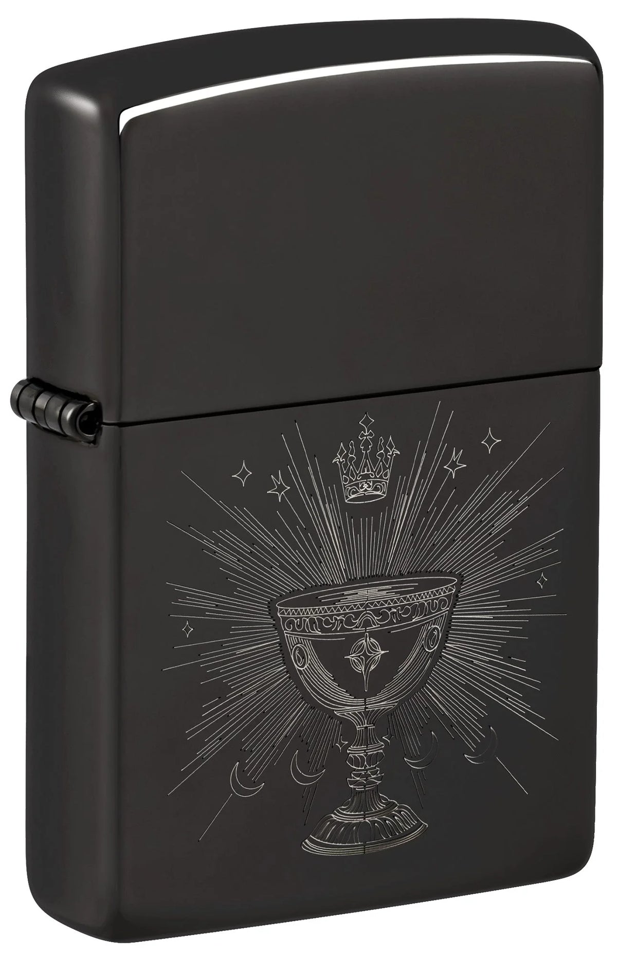 Zippo Kelch des Königs mit High Polished Black Oberfläche und feinem Kelchmotiv