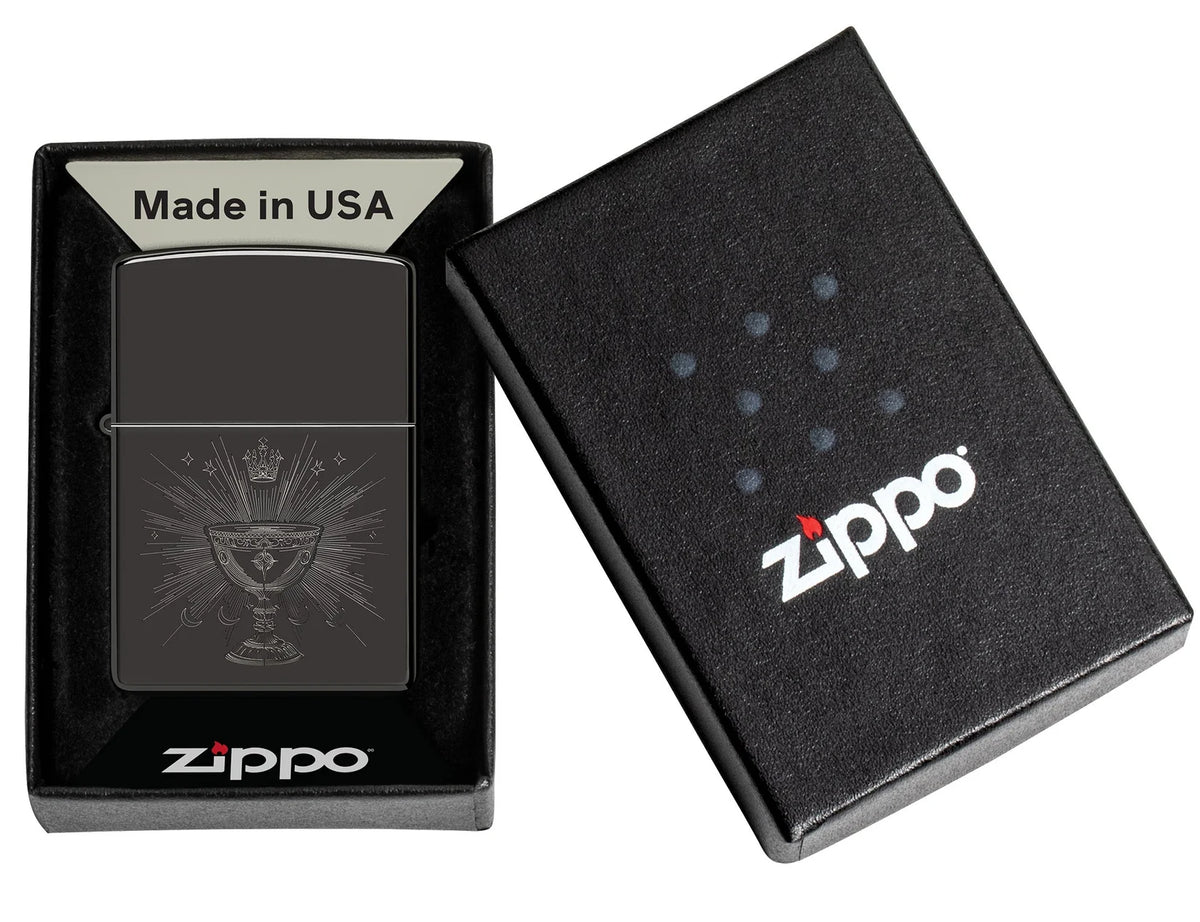 Zippo Kelch des Königs in Geschenkverpackung One Box mit schwarzer Zippo Box