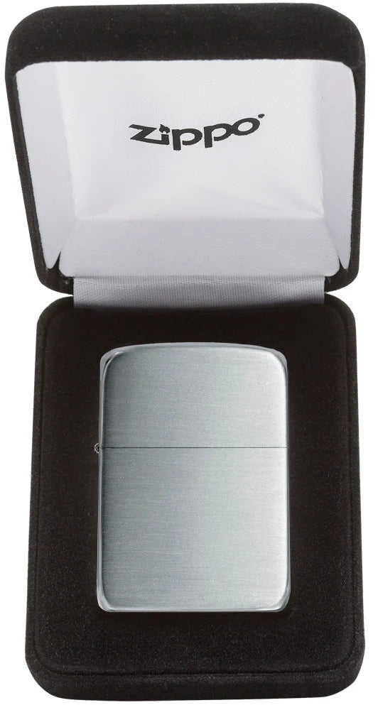 Zippo Sterling Silver 1941 in One Box Geschenkverpackung mit schwarzem Inlay