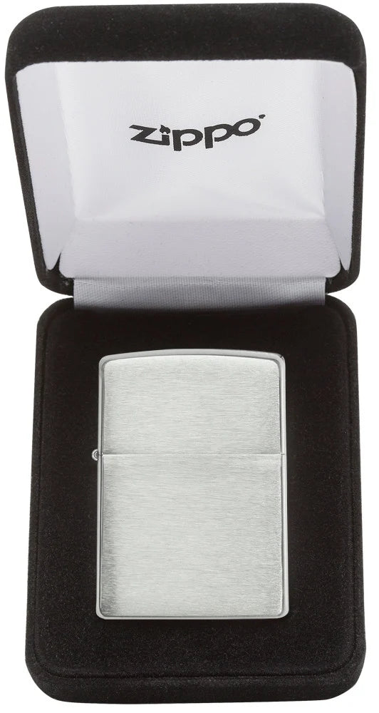 Zippo Sterling Silver in One Box Velur Geschenkverpackung mit hellem Innenbereich
