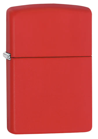 Dieses Zippo Benzinfeuerzeug leuchtet mit seiner roten und matten Farbe richtiggehend auf. Wunderbar schlicht und edel.