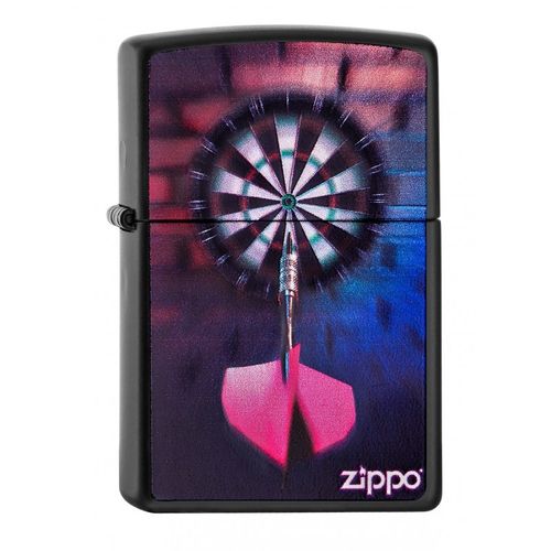 Bulls Eye speziell für die Ladies, ein wunderbares Color Image auf einem Black Matte Zippo Benzinfeuerzeug.