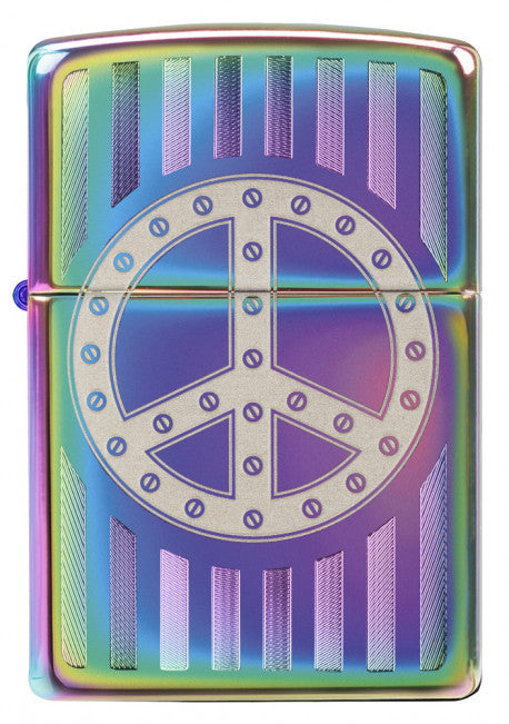 Frieden, ist das was wir uns wohl alle wünschen. Ein schönes Zippo Spectrum Benzinfeuerzeug mit wunderbaren Effekten im Licht.