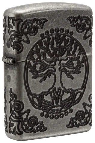 Zippo Tree of Life Antique Silver