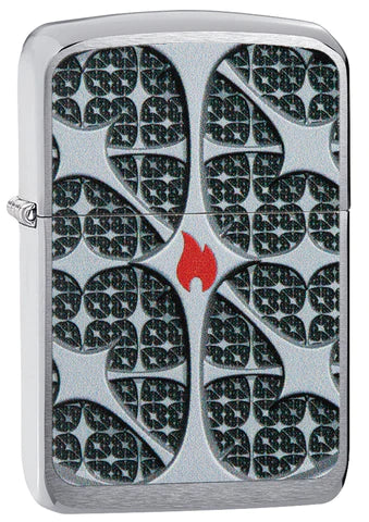 Welch ein tolles Chrome Brushed Replica 1941 Zippo Benzinfeuerzeug. Eine schöne Struktur, im Zentrum die berühmte Zippo Flamme.