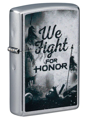 Wir kämpfen für die Ehre, For Honor, ein Game aus dem Hause Ubisoft. Dieses tolle Street Chrome Color Image Zippo Benzinfeuerzeug wird Dich bei Deinem Sieg begleiten.