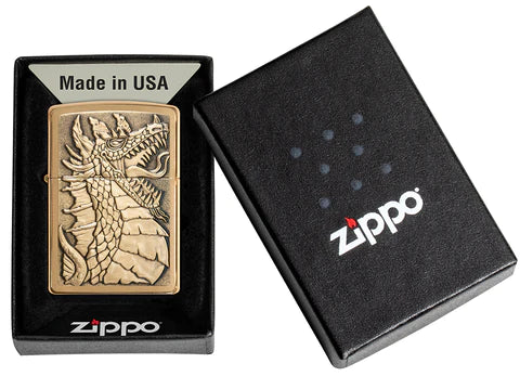 Zippo Drachen gold