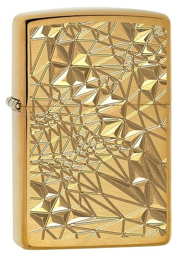 Cracked Ice, ein geniales Design veredelt dieses schöne gravierte Brass Brushed Zippo Benzinfeuerzeug. Edel mit einem Hauch von Glanz und Ice.