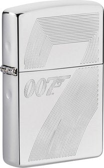 Das James Bond Silver Zippo Benzinfeuerzeug wurde auf der Basis eines High Polish Chrome mit einem Auto Engrave Verfahren hergestellt. Das Bond Logo steht im Herzen der 7. Schlicht und elegant.