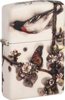 Spazuk schlägt wieder zu, ein geniales 540° Color Image mit einer Auswahl von Vögeln und Schmetterlingen. Einfach genial. Ein schönes 540° Zippo Benzinfeuerzeug.