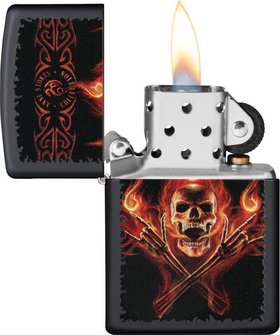 Zippo Anne Stokes Burning Skull