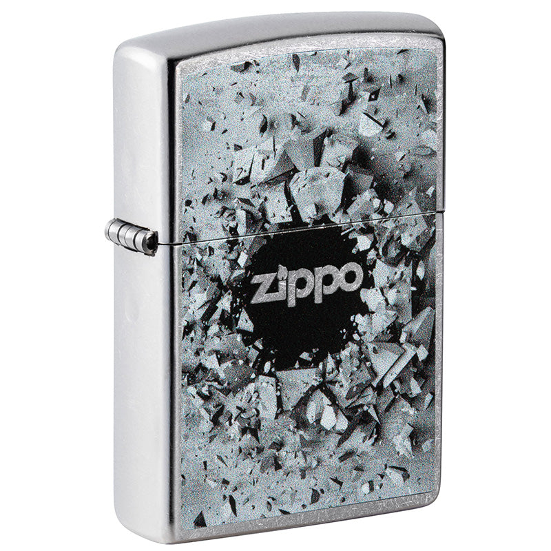 Was auch immer mit diesem Loch gemeint ist, vielleicht ist es ja das schwarze Loch. Ein spannendes Street Chrome Zippo Benzinfeuerzeug.