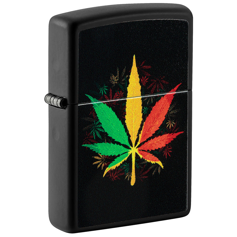 Welch schönes Farbenspiel, ein tolles Zippo Cannabis Feuerzeug.