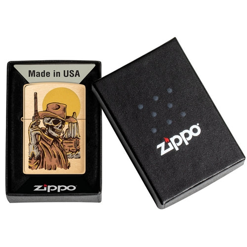 Zippo Totenkopf Revolverheld