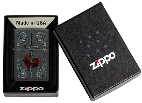 Zippo Herz mit Schwert