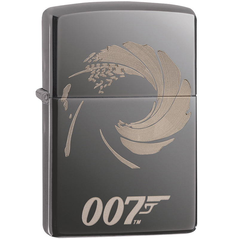 Dieses wunderbare Black Ice Zippo Benzinfeuerzeug steht ganz im Auge des Betrachters. Im Laser Engrave Verfahren wurden Auge und Logo der James Bond Filme sehr schön in Szene gesetzt.